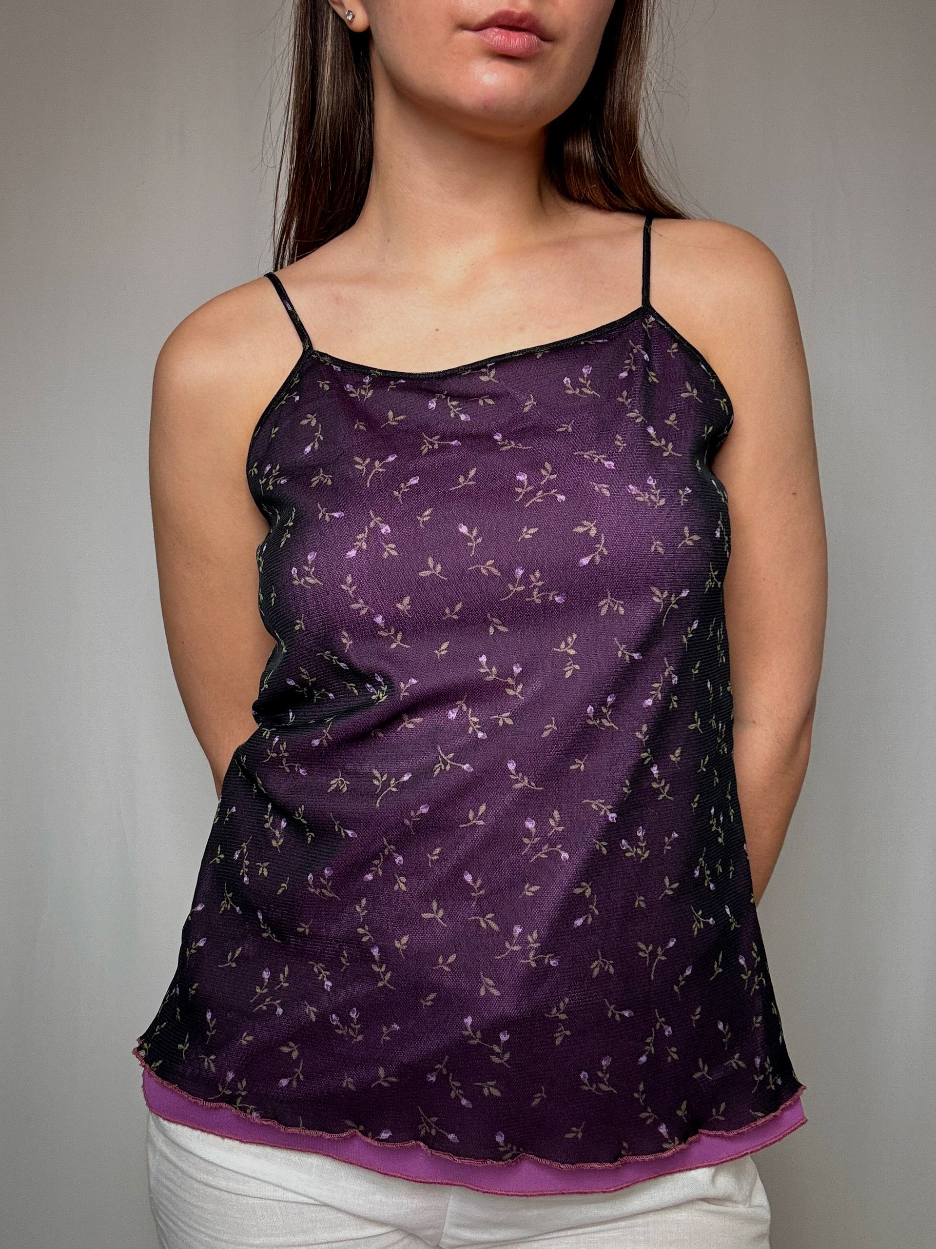M/L vintage strap top