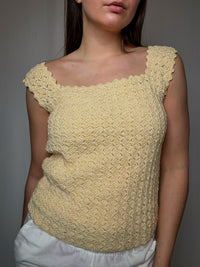 Gelbes Stricktop L Vintage