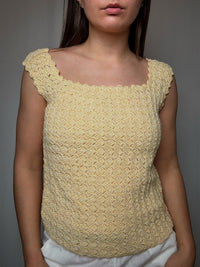 Gelbes Stricktop L Vintage