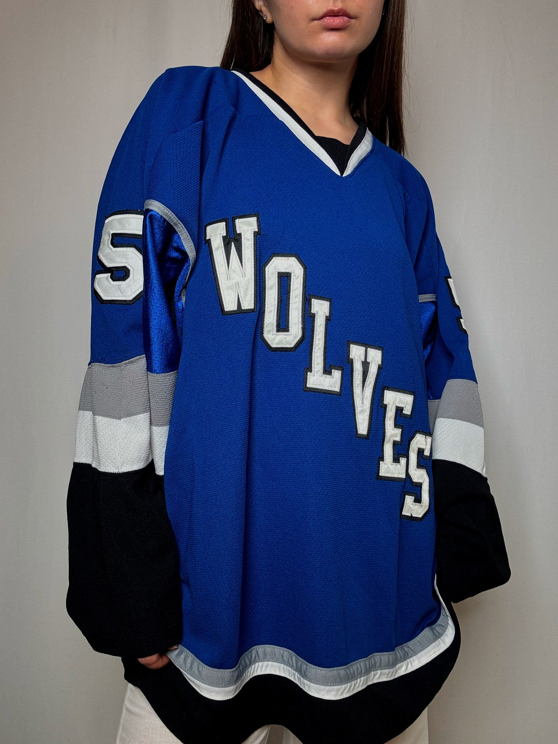 Maillot de hockey bleu XL vintage
