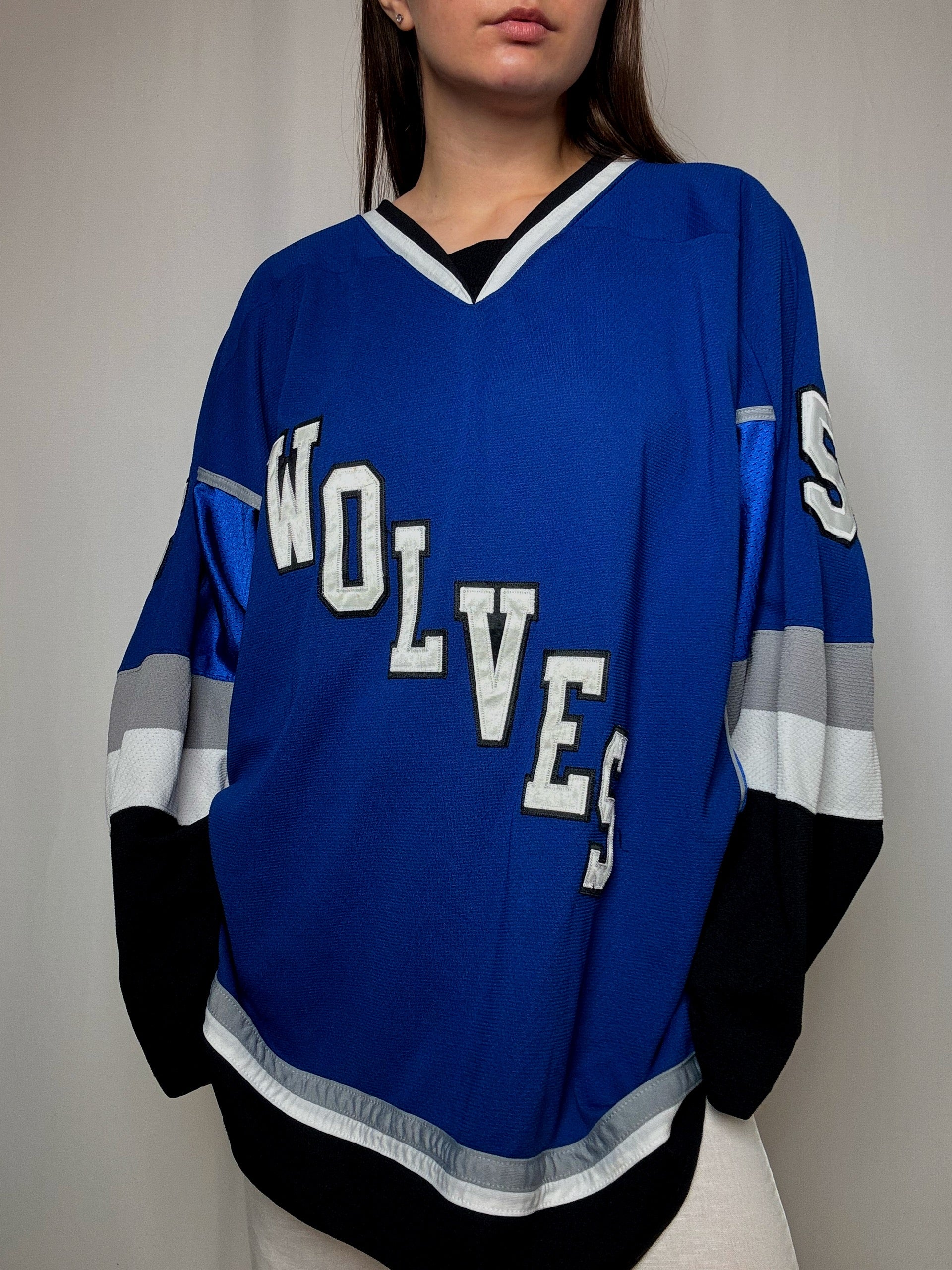 Maillot de hockey bleu XL vintage