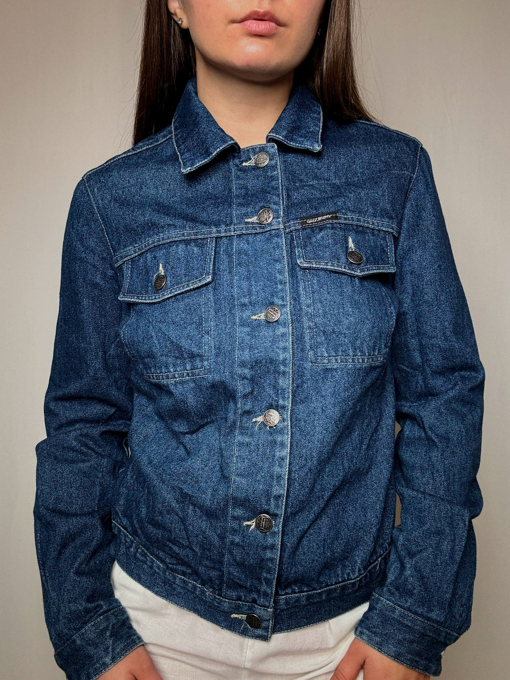 Veste en denim brut L vintage