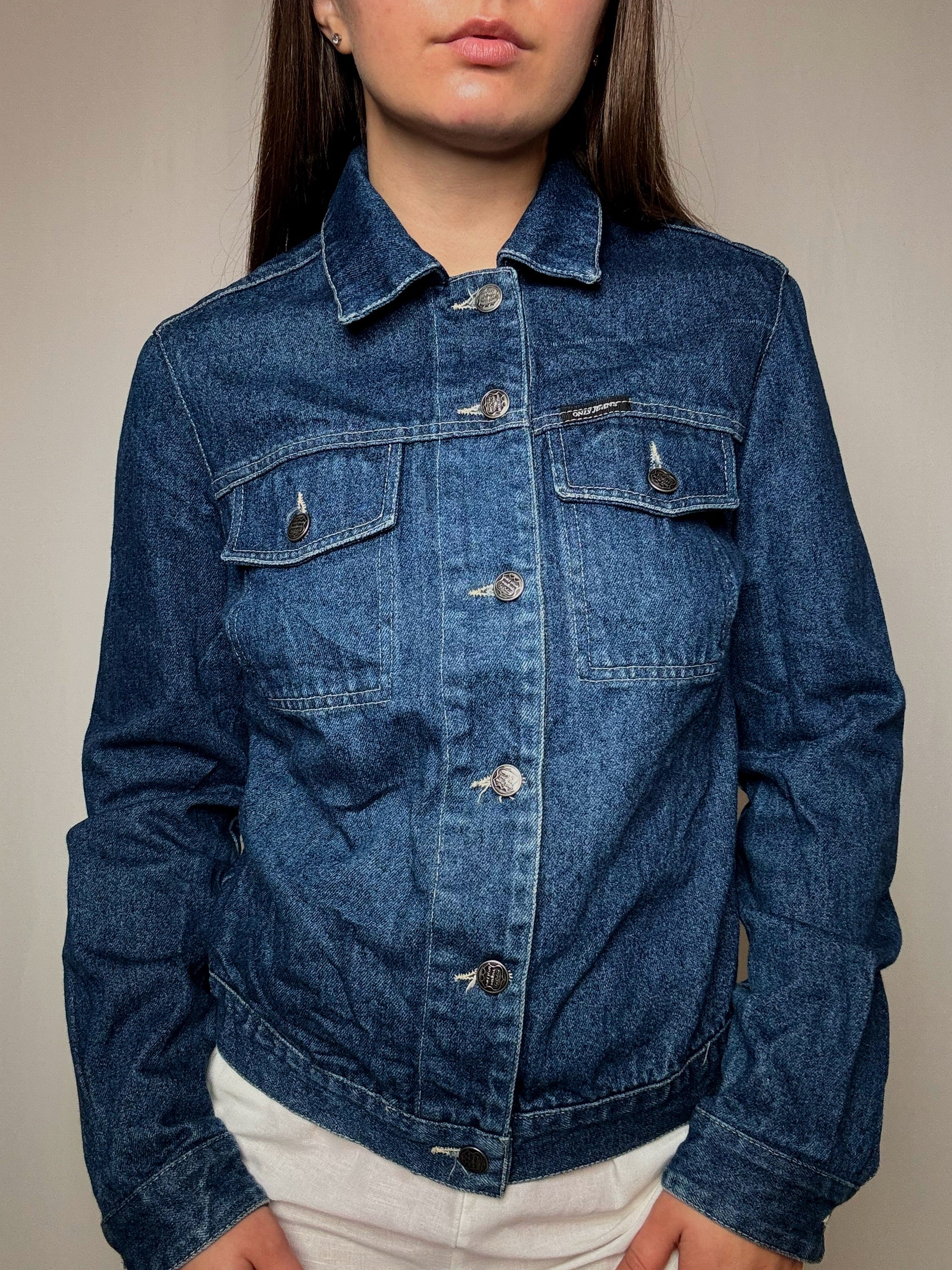 Veste en denim brut L vintage