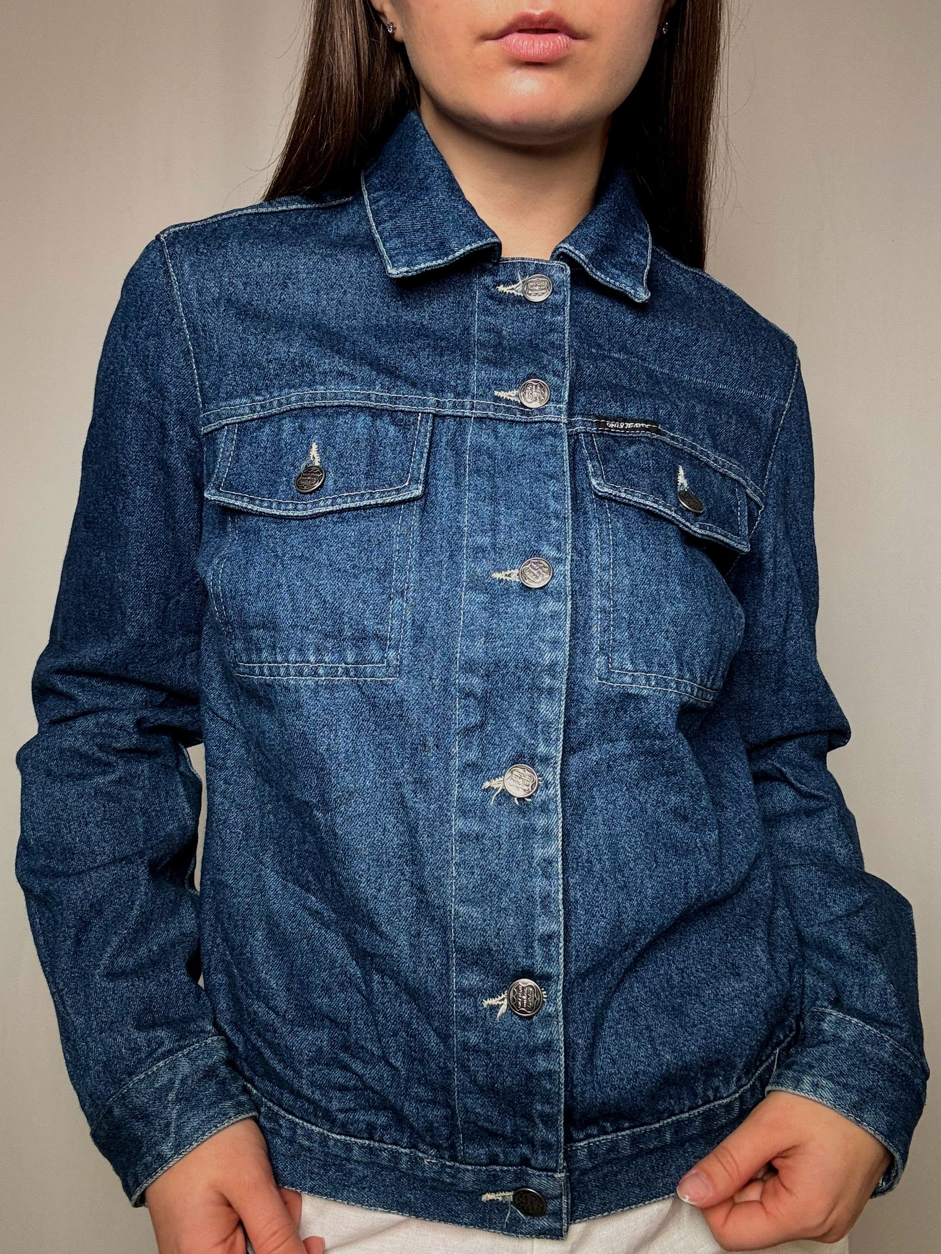 Veste en denim brut L vintage