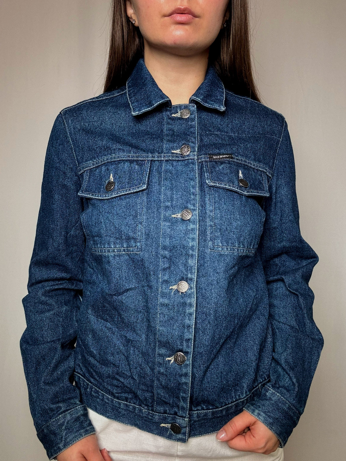 Veste en denim brut L vintage