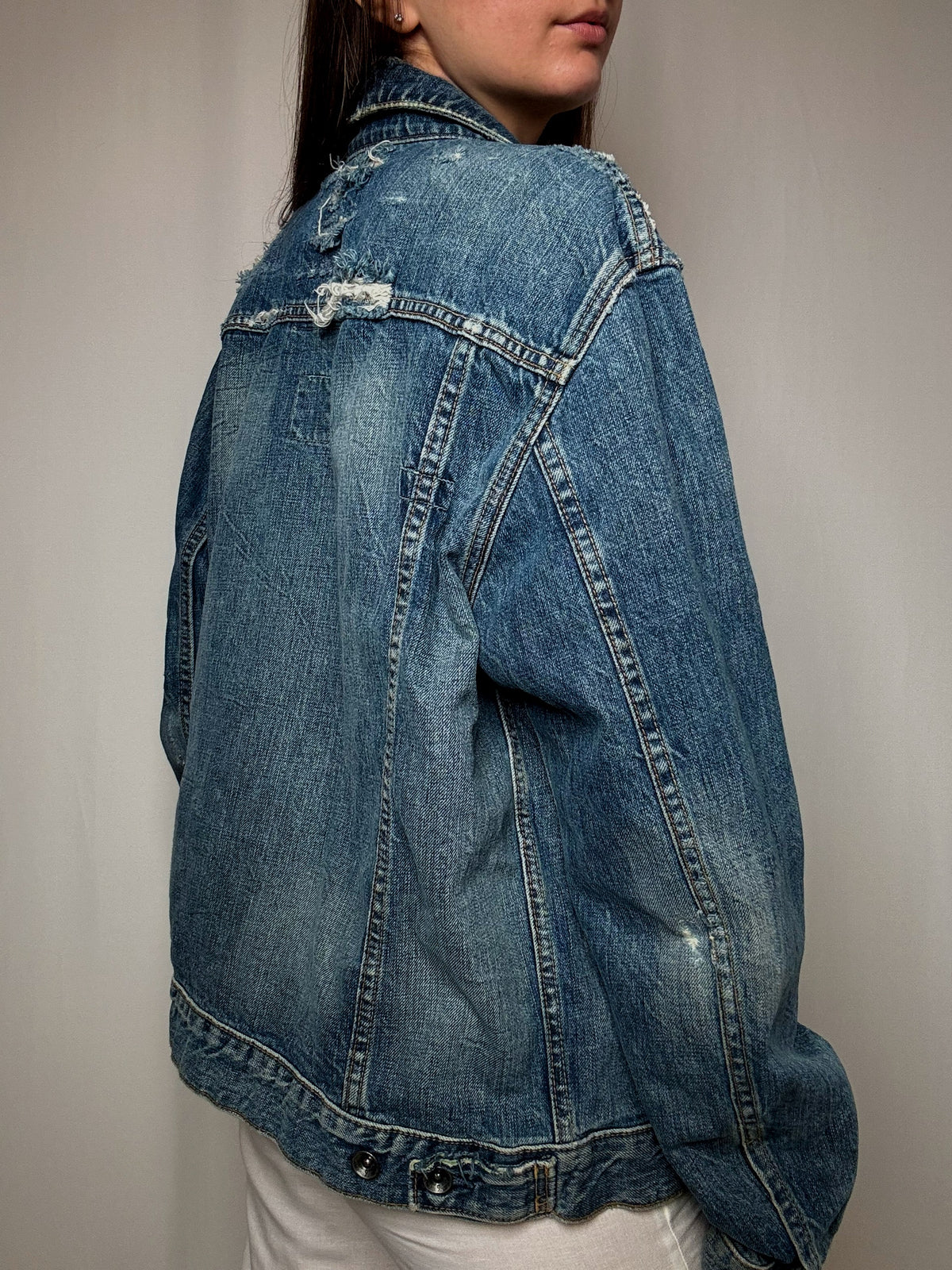 Veste en denim destroy Gap XL vintage