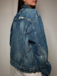 Vintage Gap XL distressed denim jacket