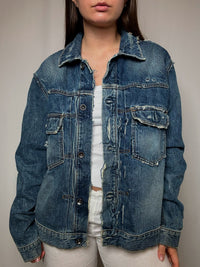 Vintage Gap XL distressed denim jacket
