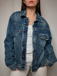 Vintage Gap XL distressed denim jacket