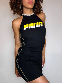 PUMA M vintage black backless dress
