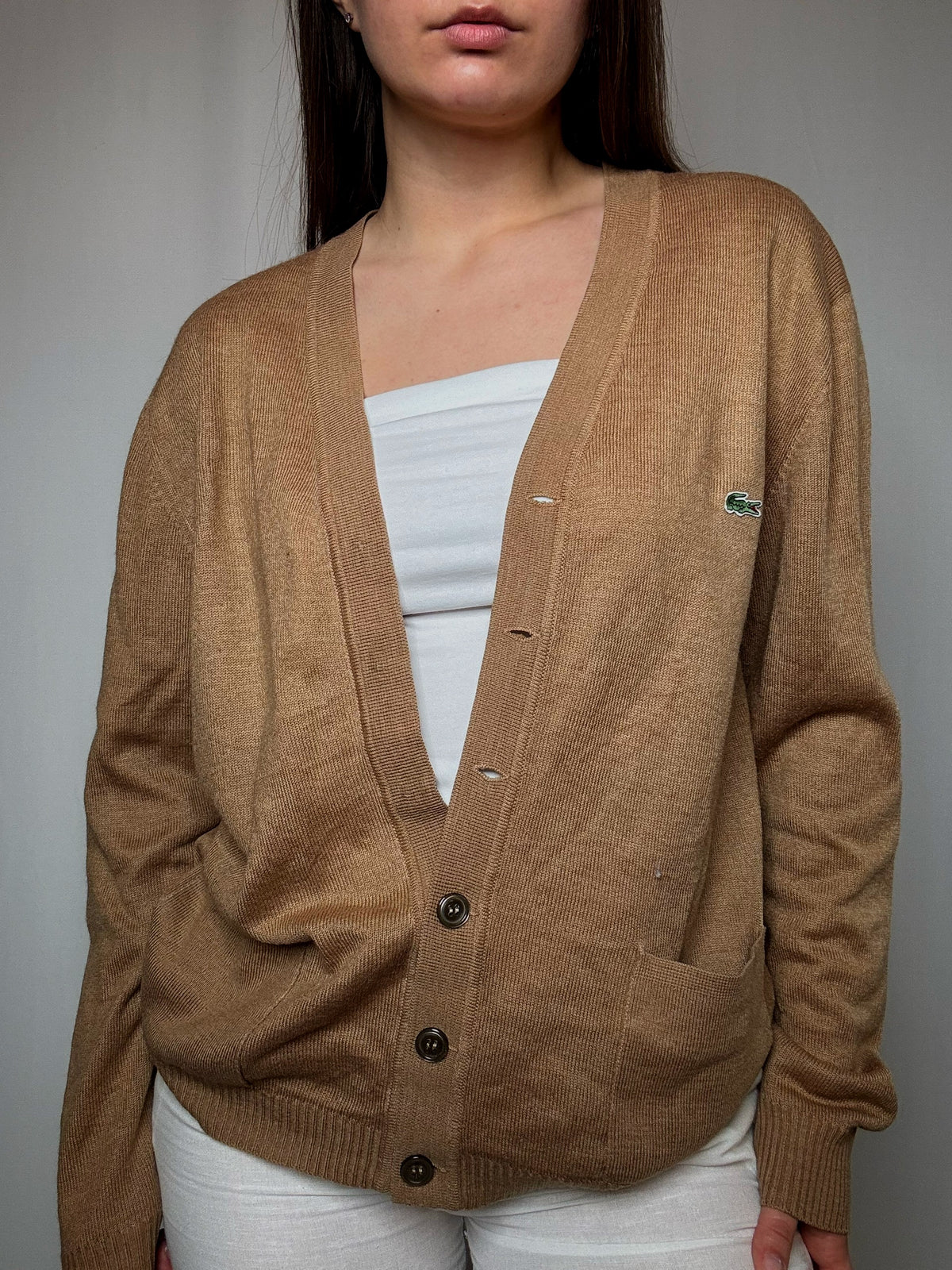 Cardigan beige Lacoste 2XL vintage