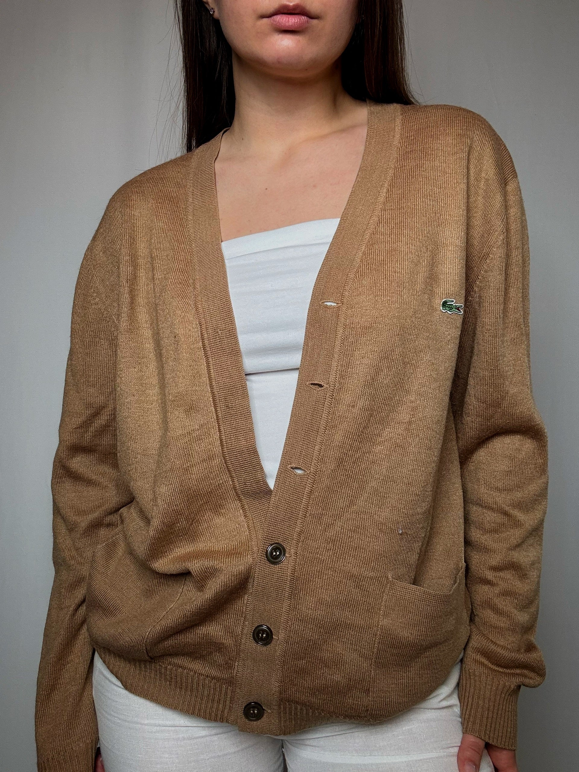 Cardigan beige Lacoste 2XL vintage
