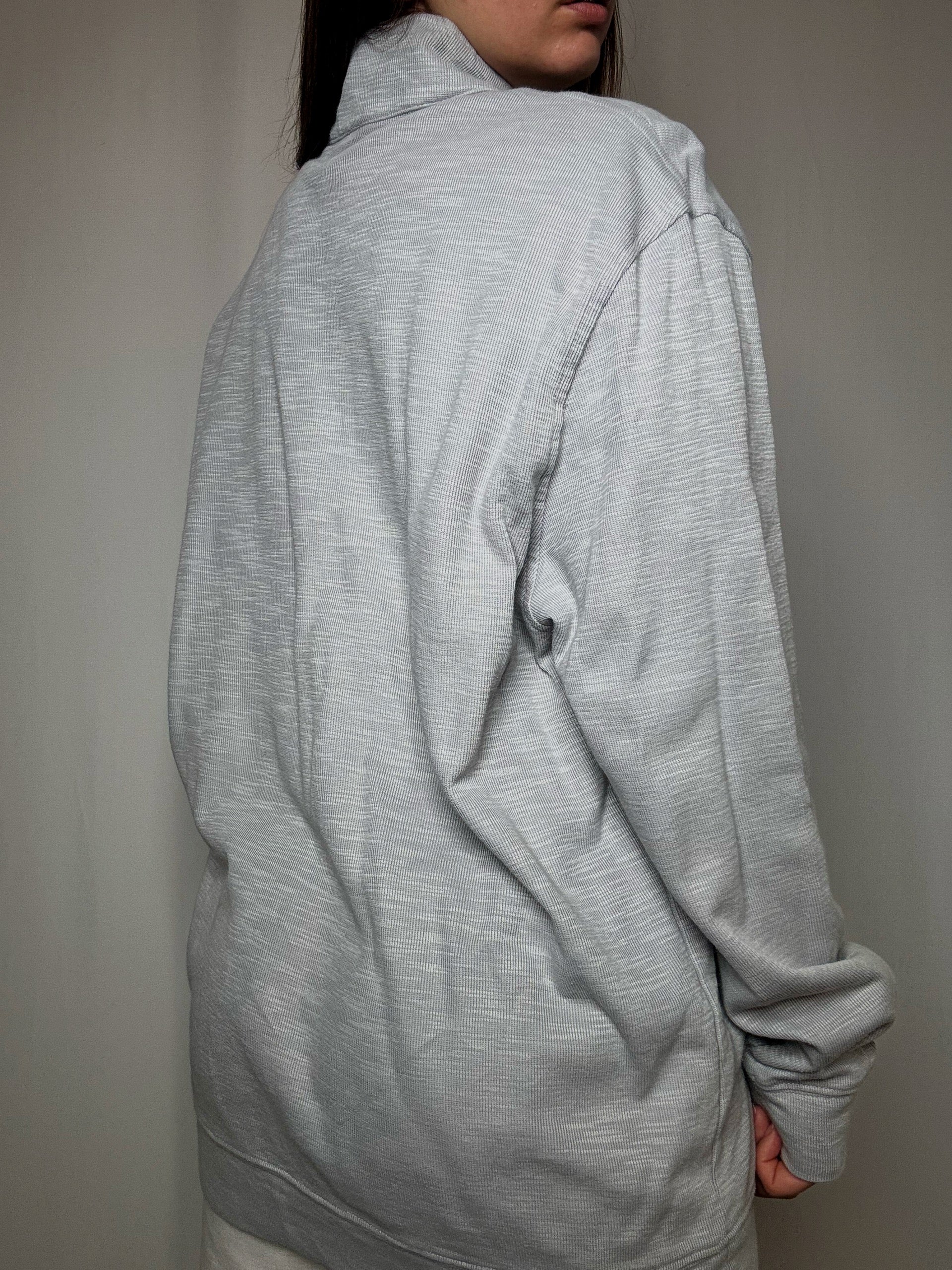 Grauer Trucker-Pullover XL, Vintage