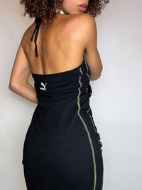 PUMA M vintage black backless dress