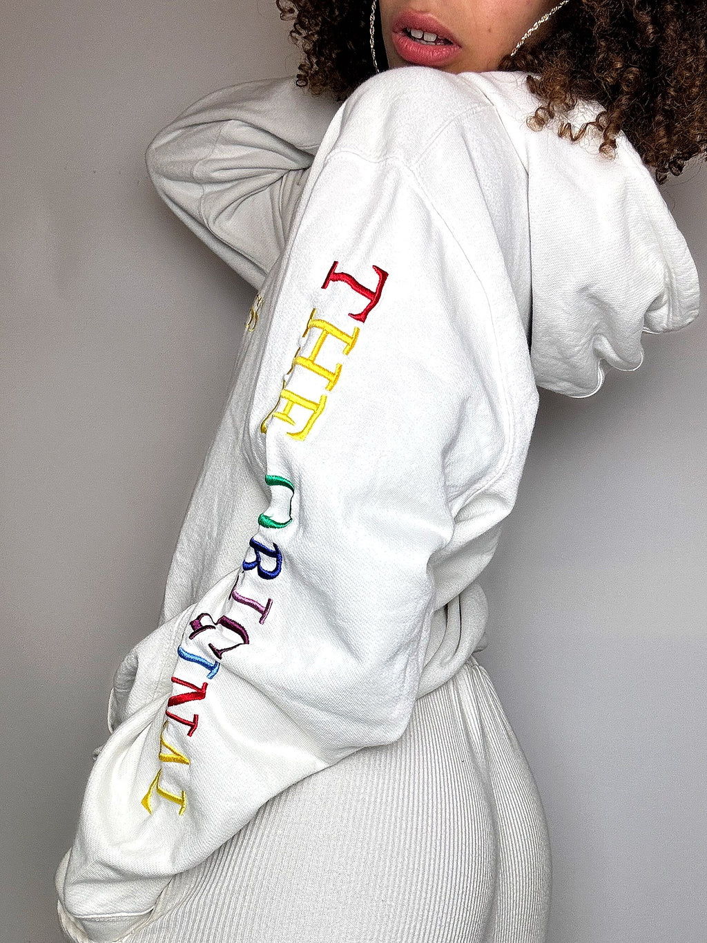 Sweat à capuche blanc LEVI'S L vintage