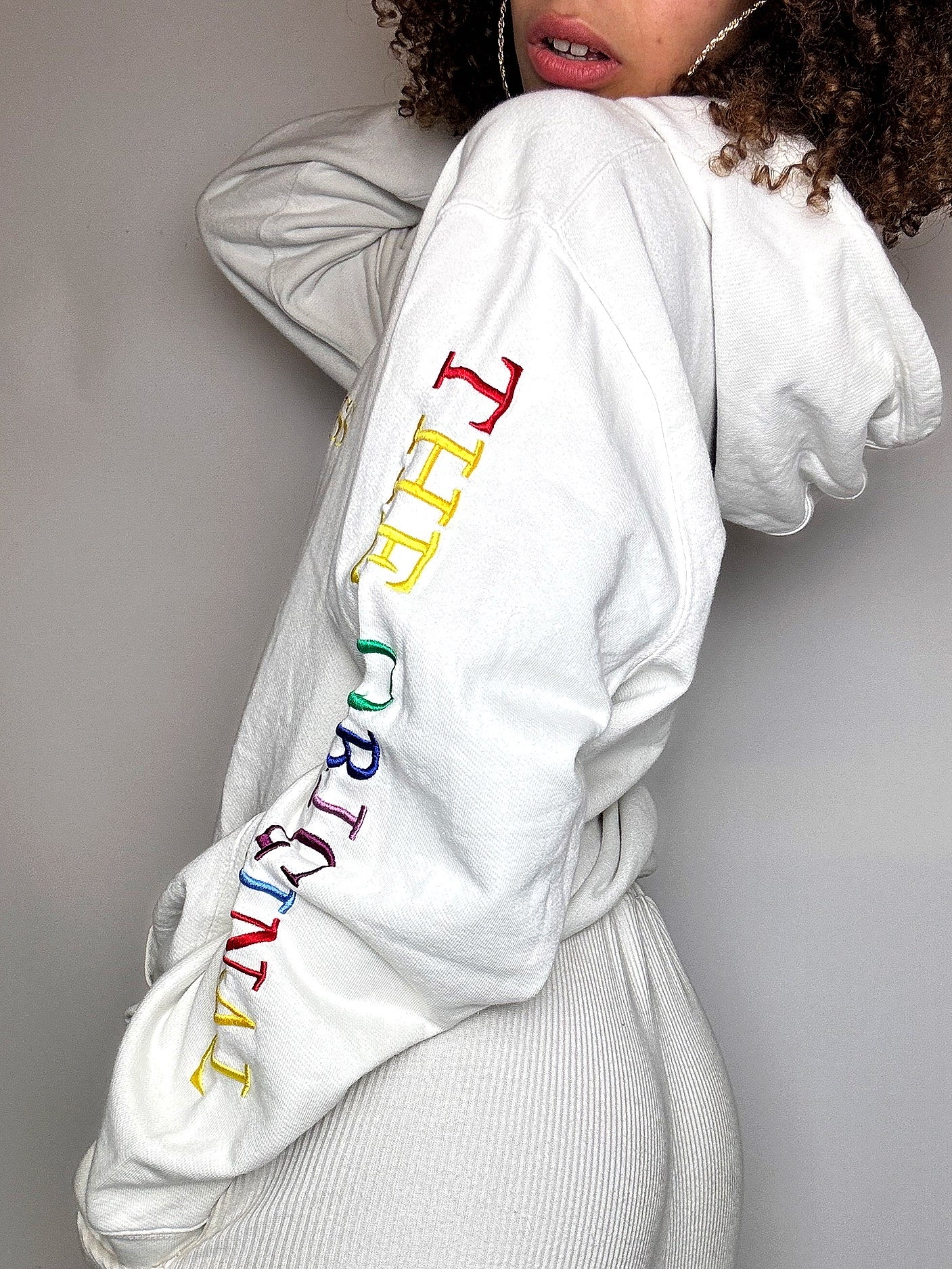 Sweat à capuche blanc LEVI'S L vintage