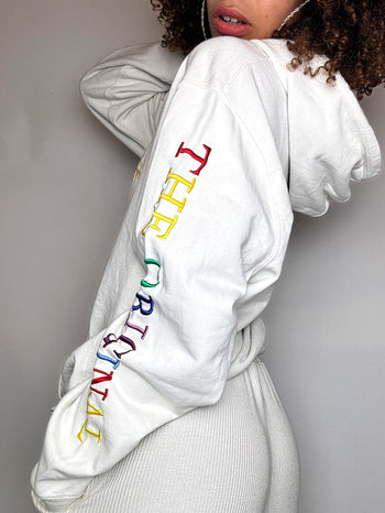 Sweat à capuche blanc LEVI'S L vintage