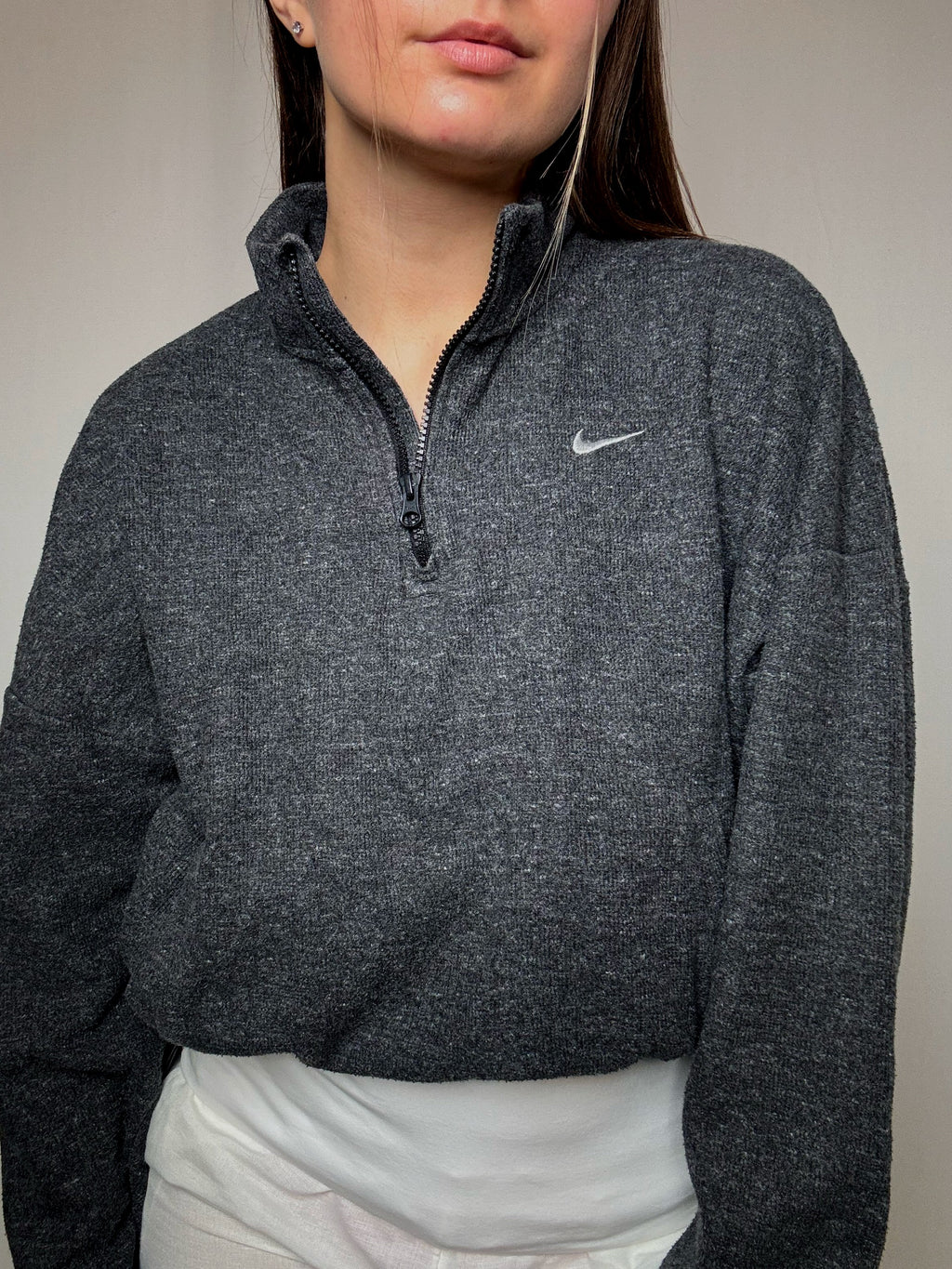 Sweat crop gris Nike L vintage