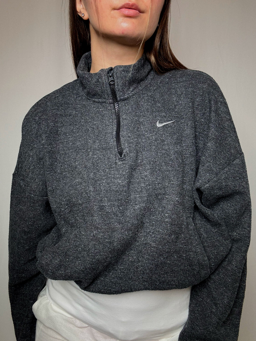 Sweat crop gris Nike L vintage