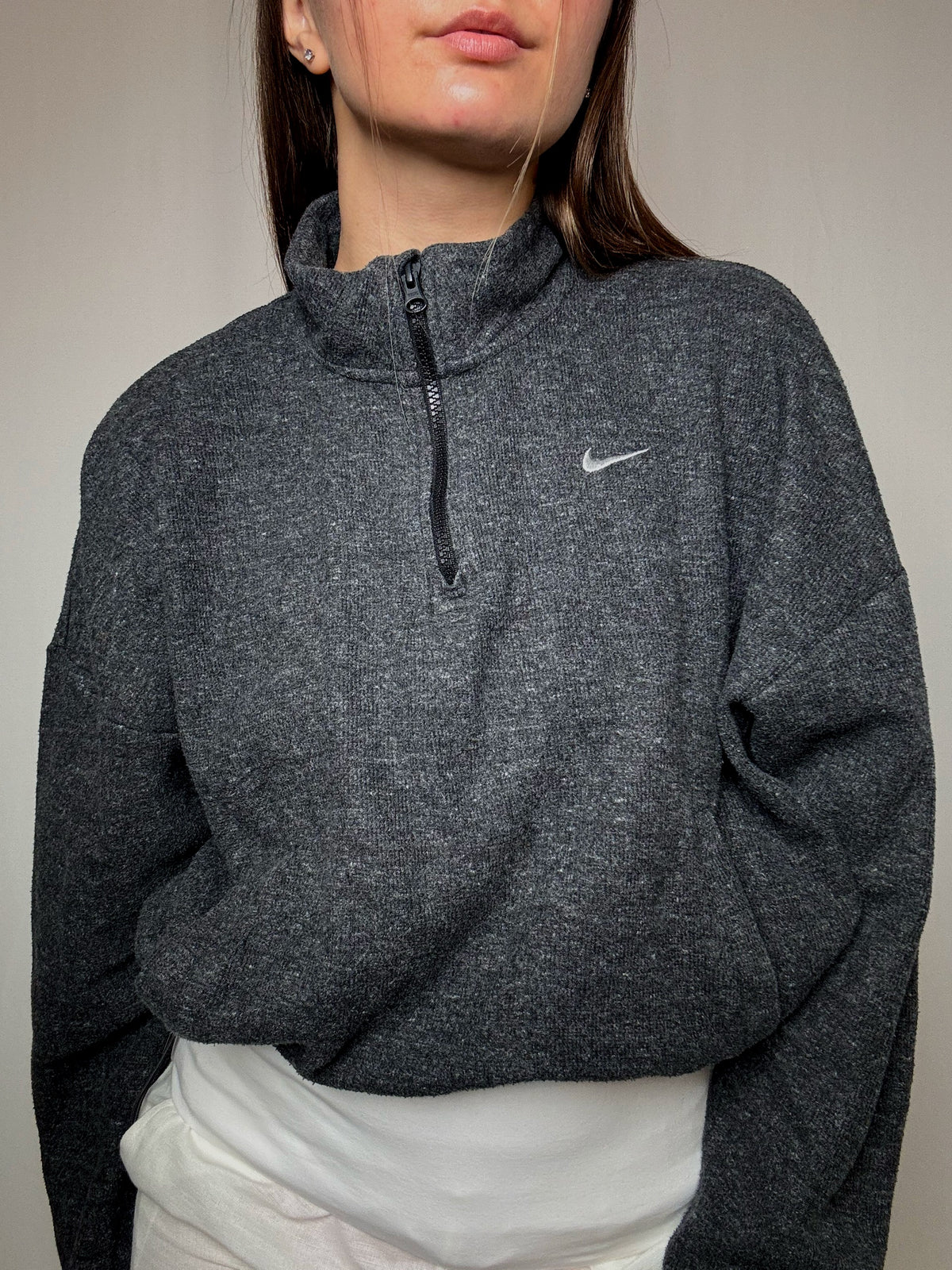 Sweat crop gris Nike L vintage