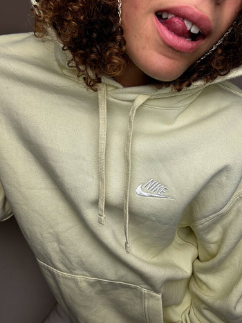 Sweat à capuche jaune NIKE M vintage