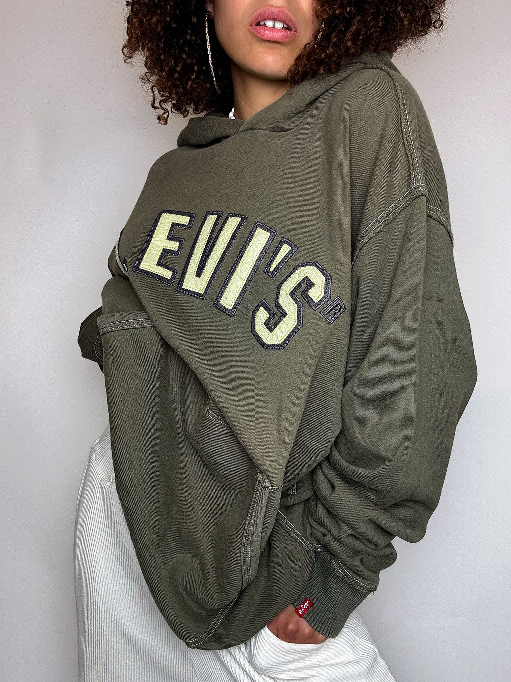 LEVI'S XL Vintage Khaki Hoodie