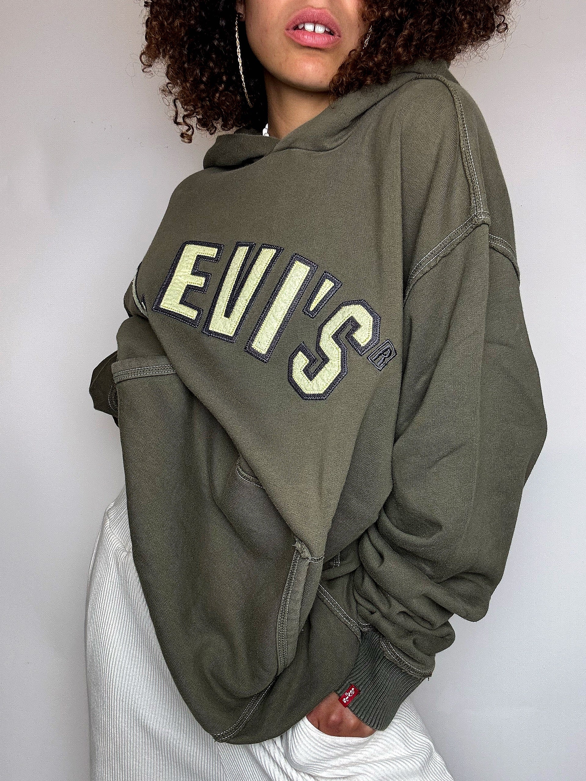 LEVI'S XL Vintage Khaki Hoodie