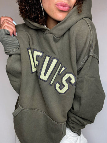 Sweat à capuche kaki LEVI'S XL vintage
