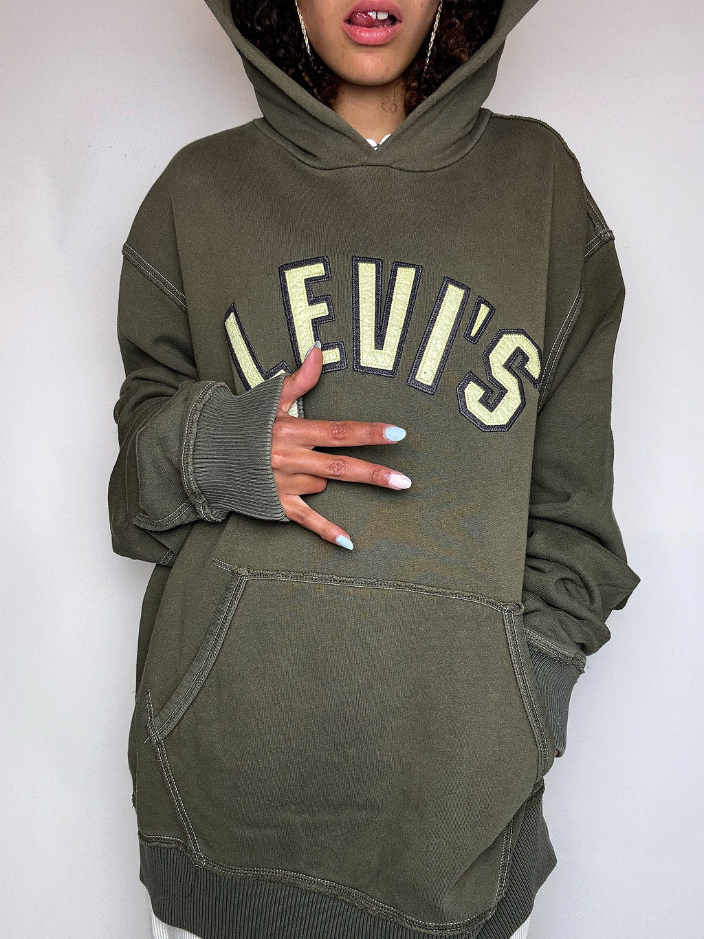 LEVI'S XL Vintage Khaki Hoodie
