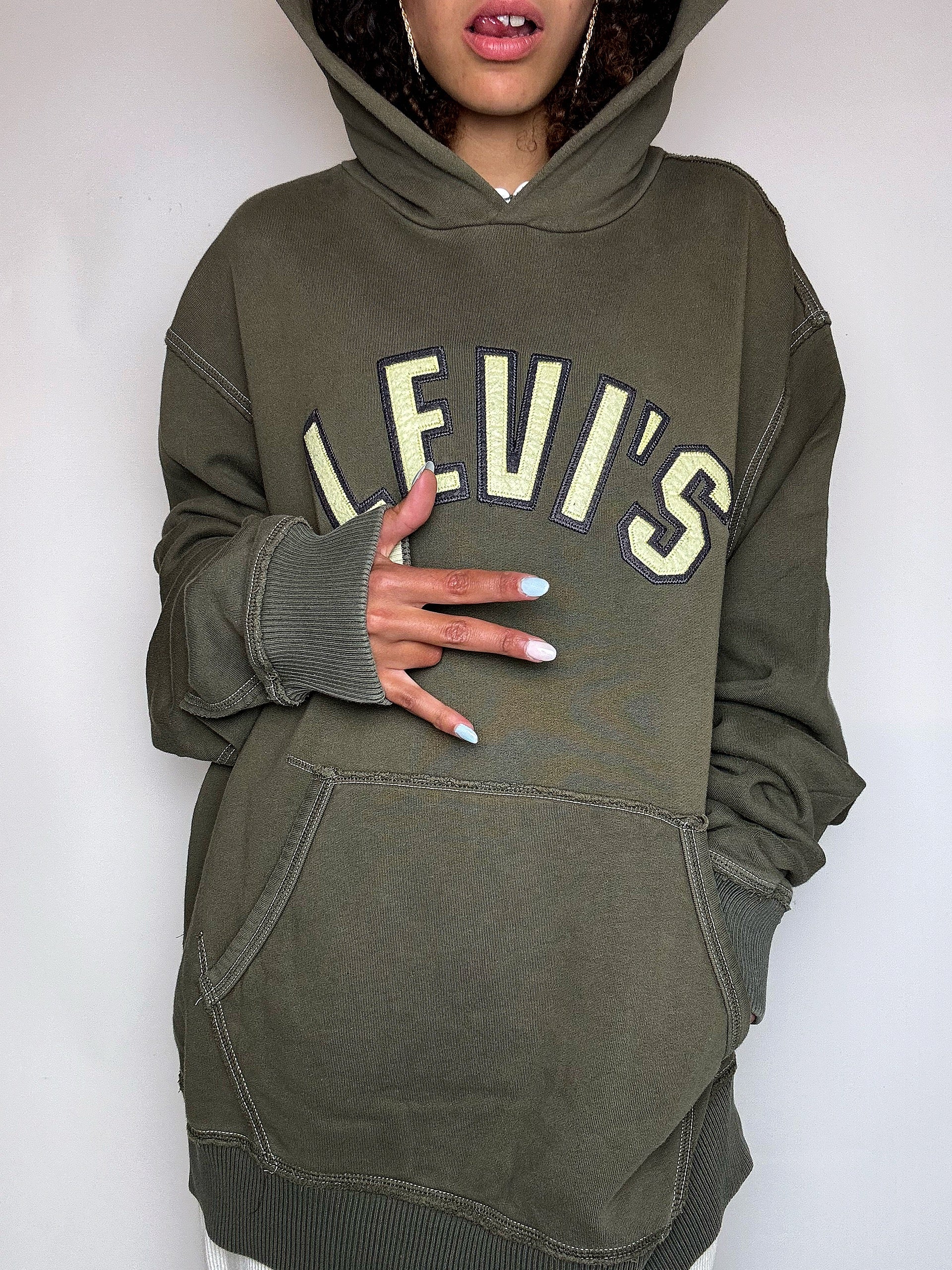LEVI'S XL Vintage Khaki Hoodie
