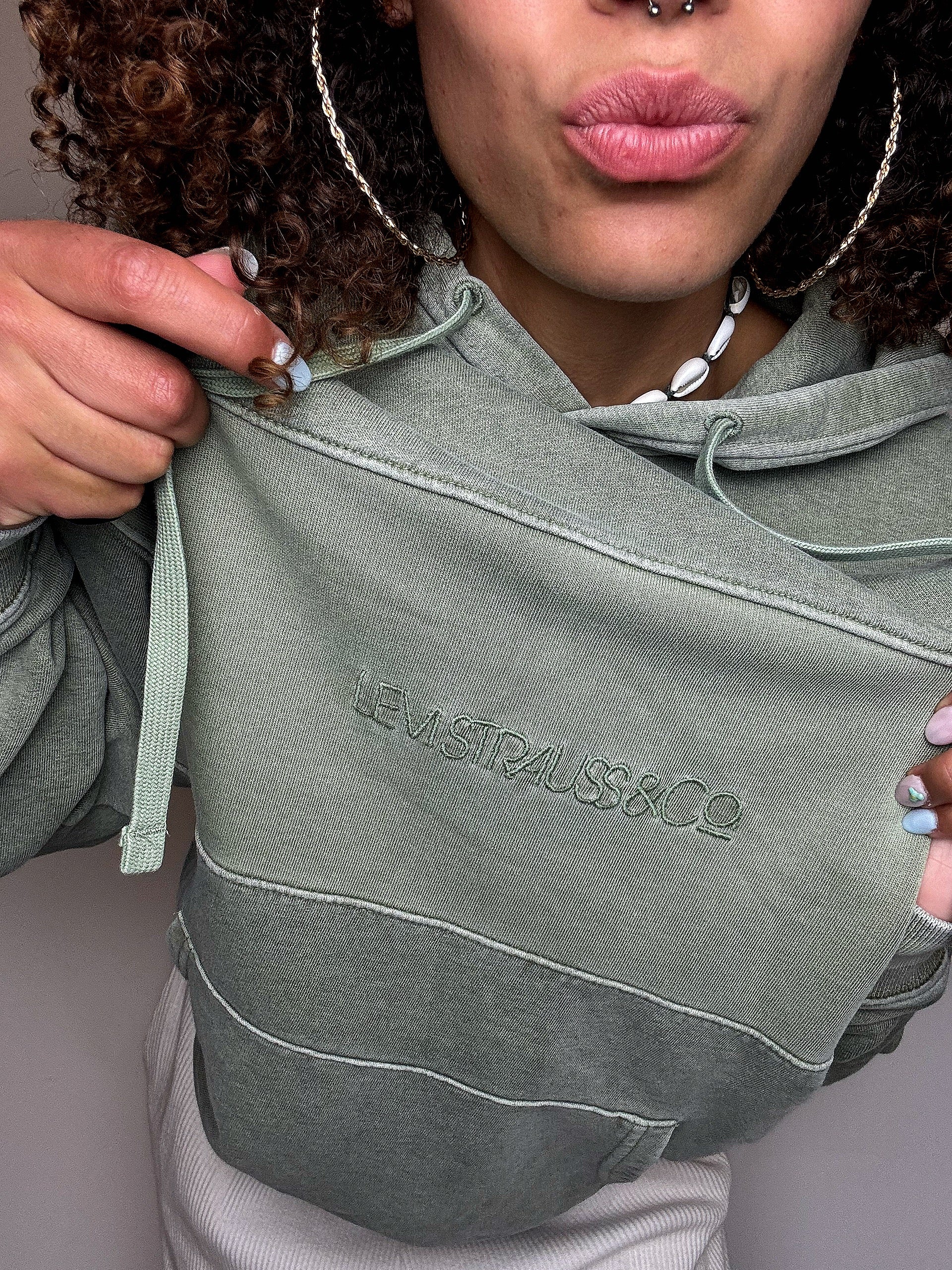 LEVI'S Hoodie in Aquagrün, Größe S/M