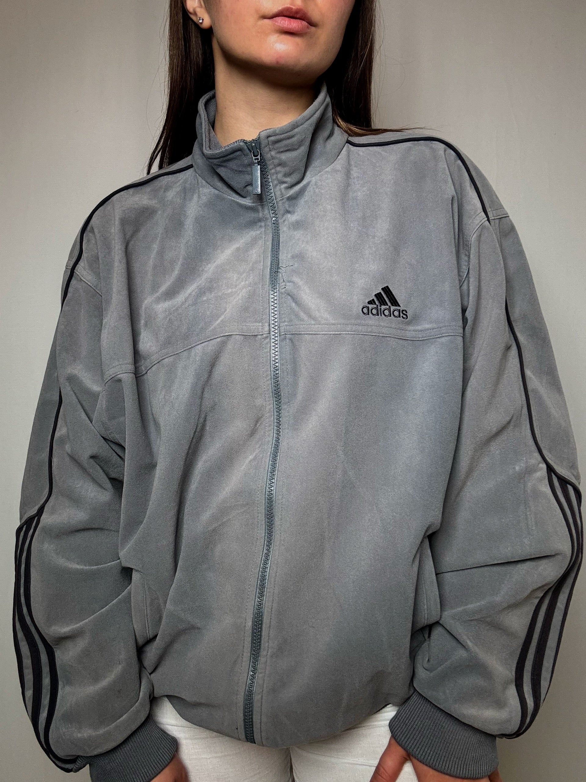 Bomber gris Adidas L vintage
