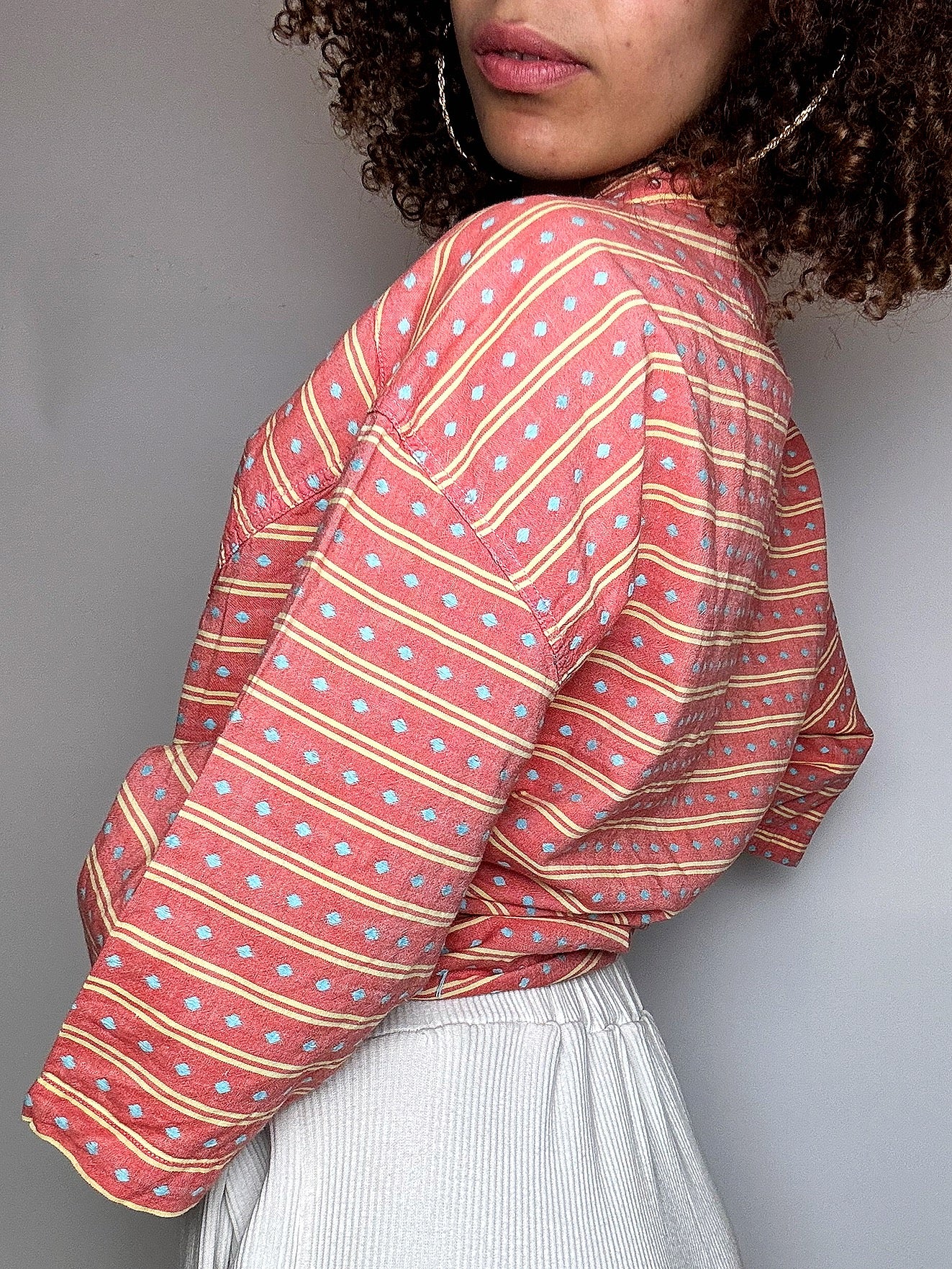 Vintage REPLAY L rotes gemustertes Hemd 