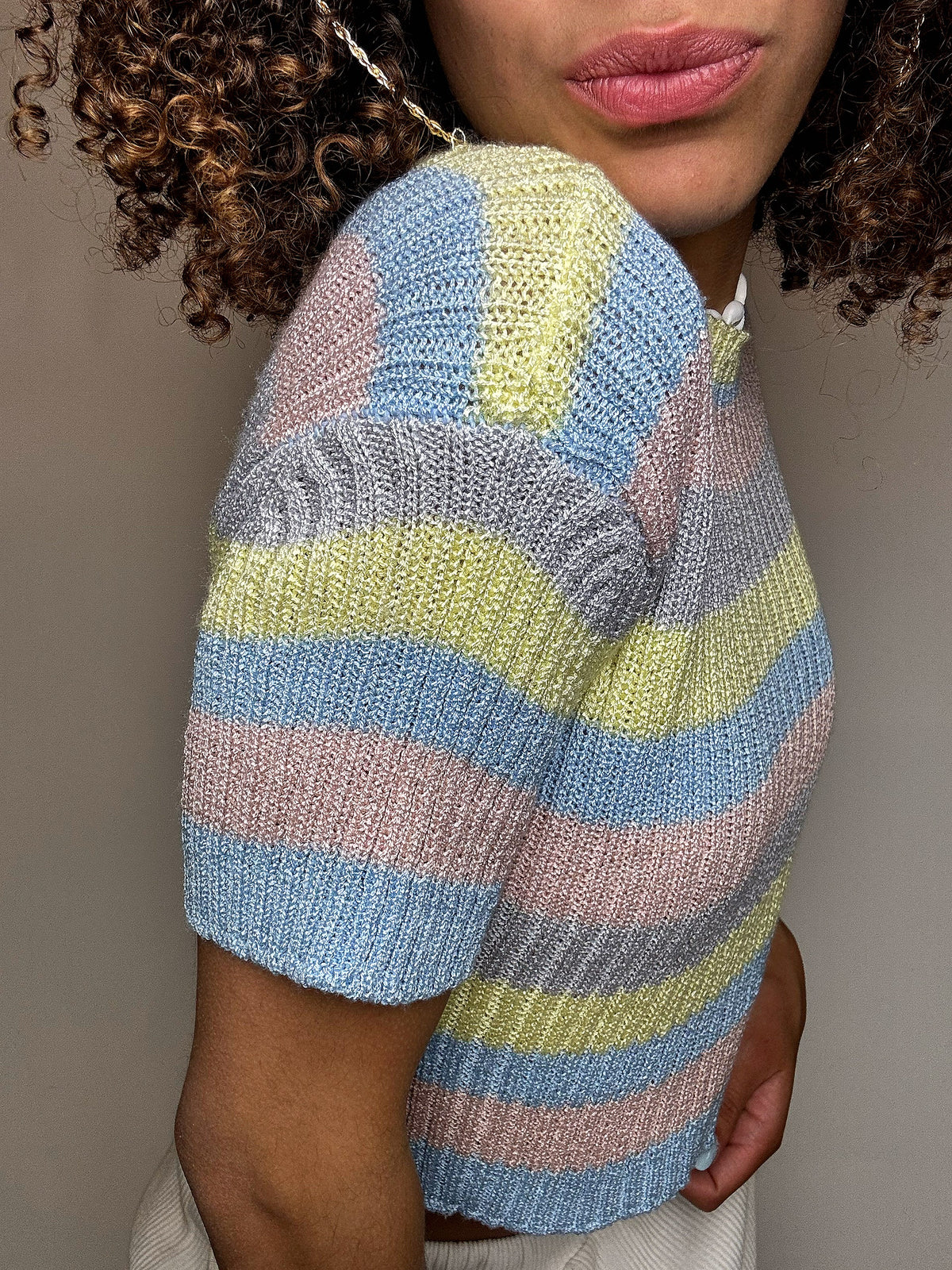 Petit top en maille rayé S/M vintage