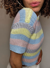 Vintage-Strickoberteil mit Streifen (S/M)