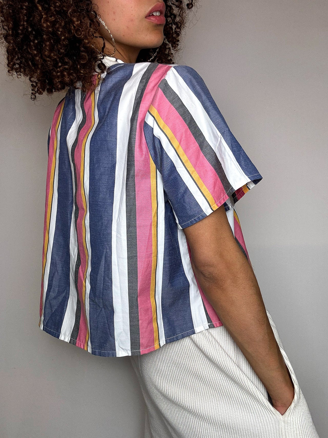Tee shirt court à rayures TOMMY HILFIGER S vintage