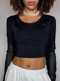 Top de sport noir ADIDAS L vintage
