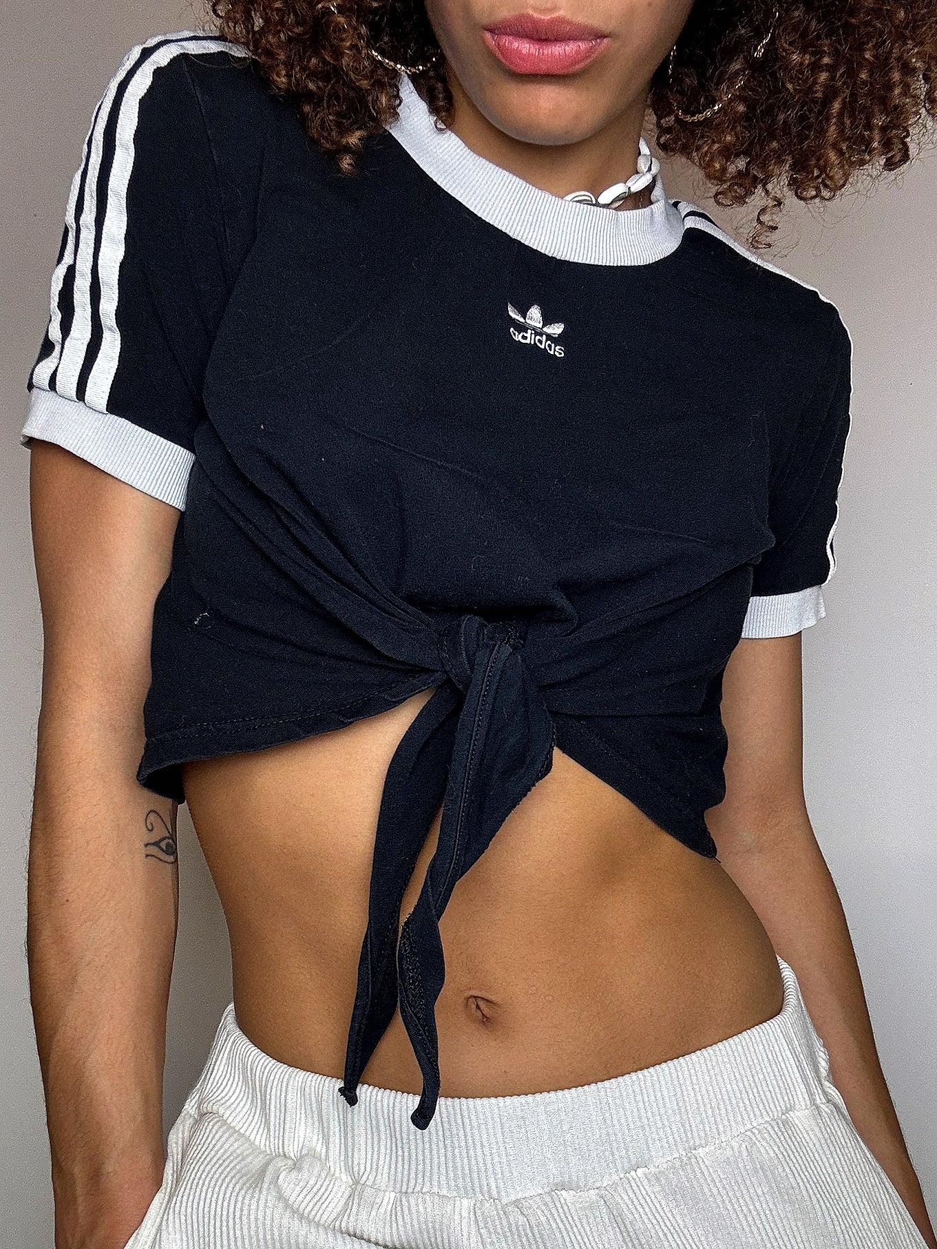 Black crop top ADIDAS S/M vintage