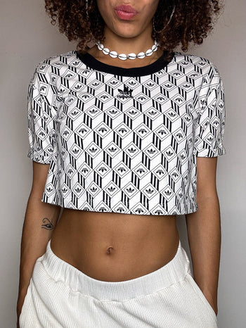 Tee shirt court monograme ADIDAS S vintage