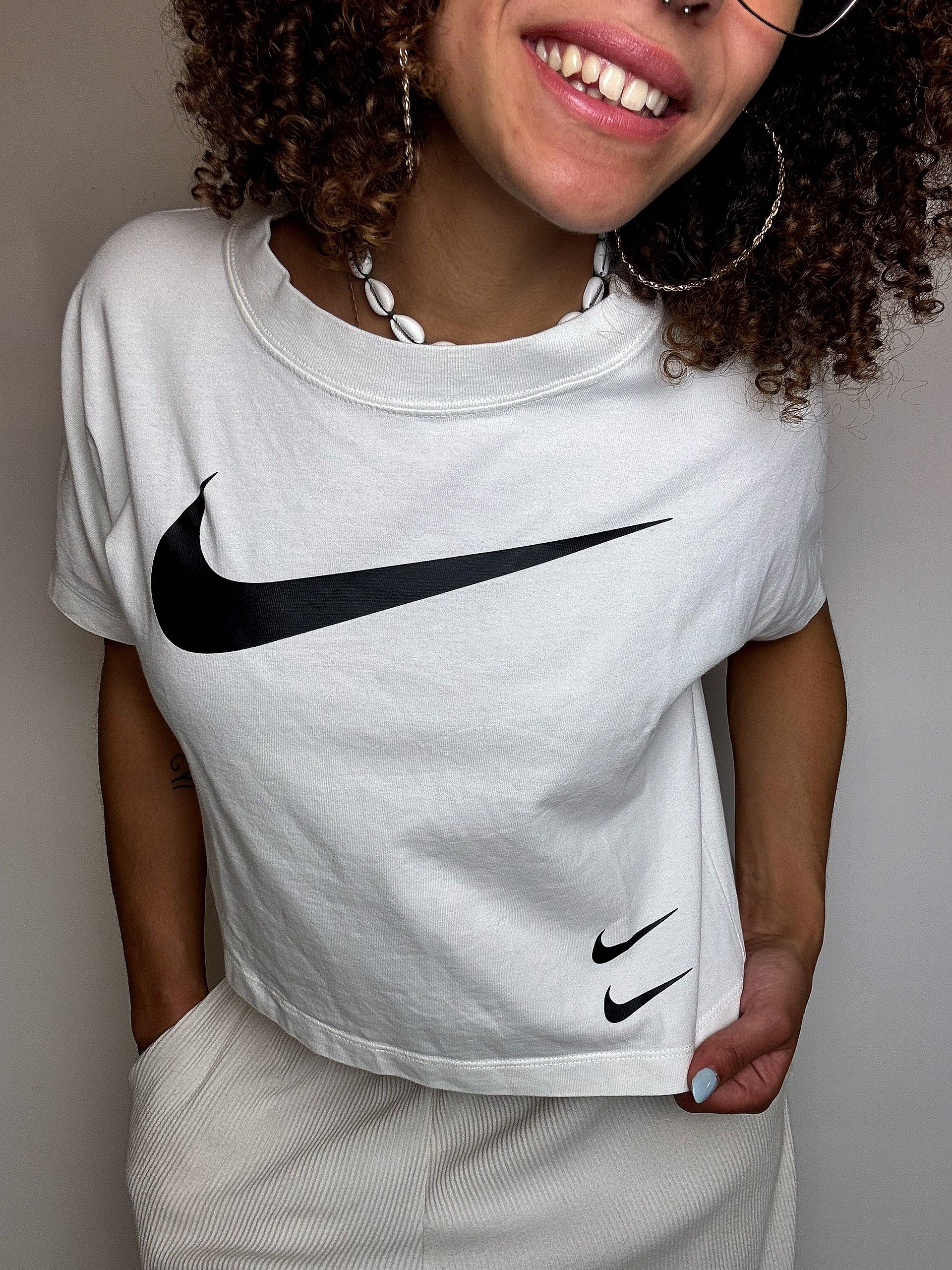 Tee shirt blanc NIKE S vintage