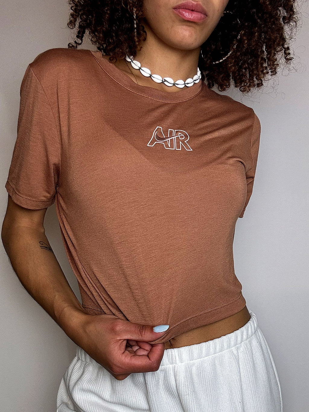 Top de sport camel NIKE M vintage