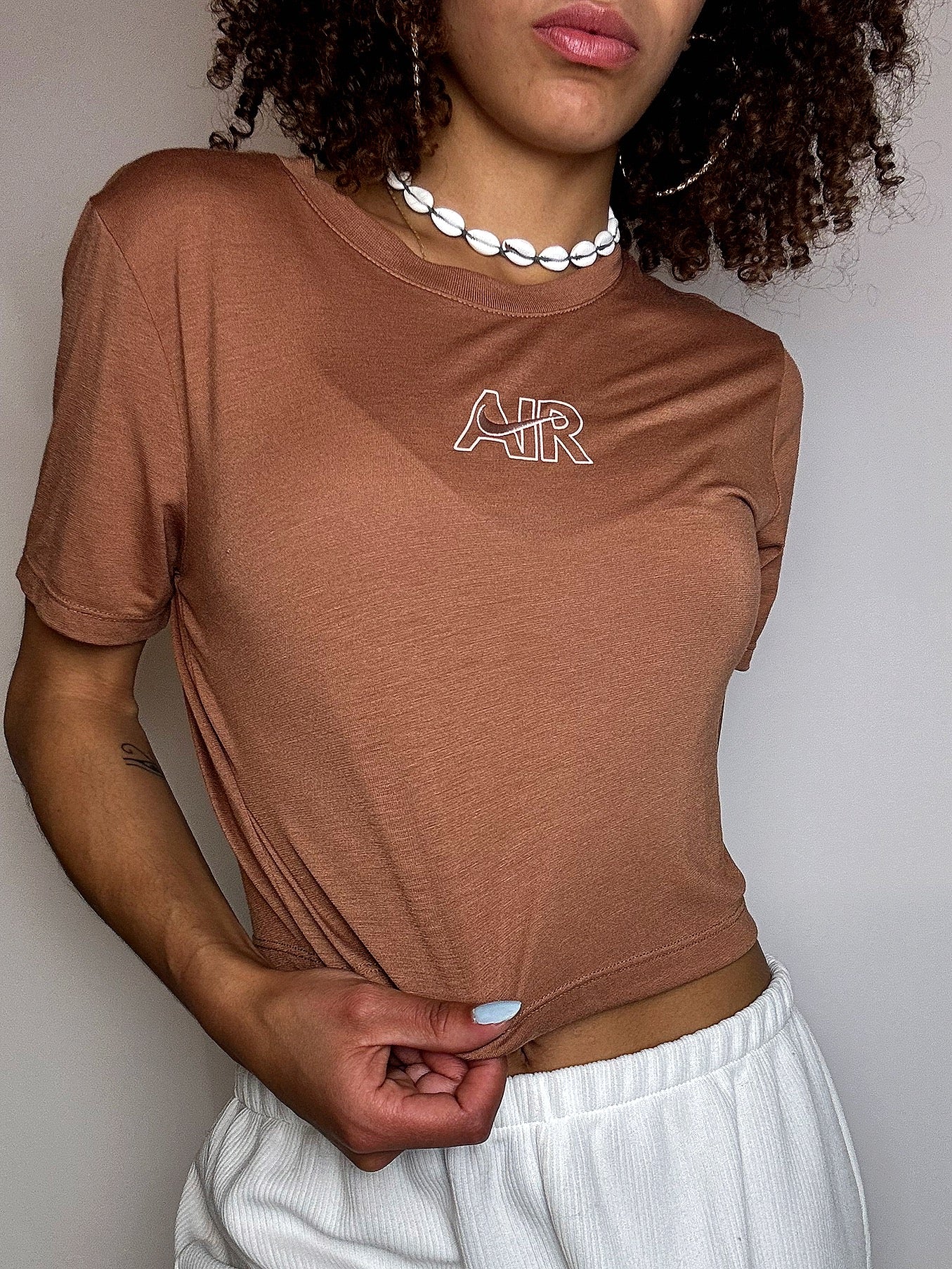 Top de sport camel NIKE M vintage