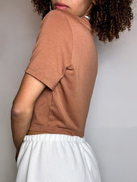 Top de sport camel NIKE M vintage