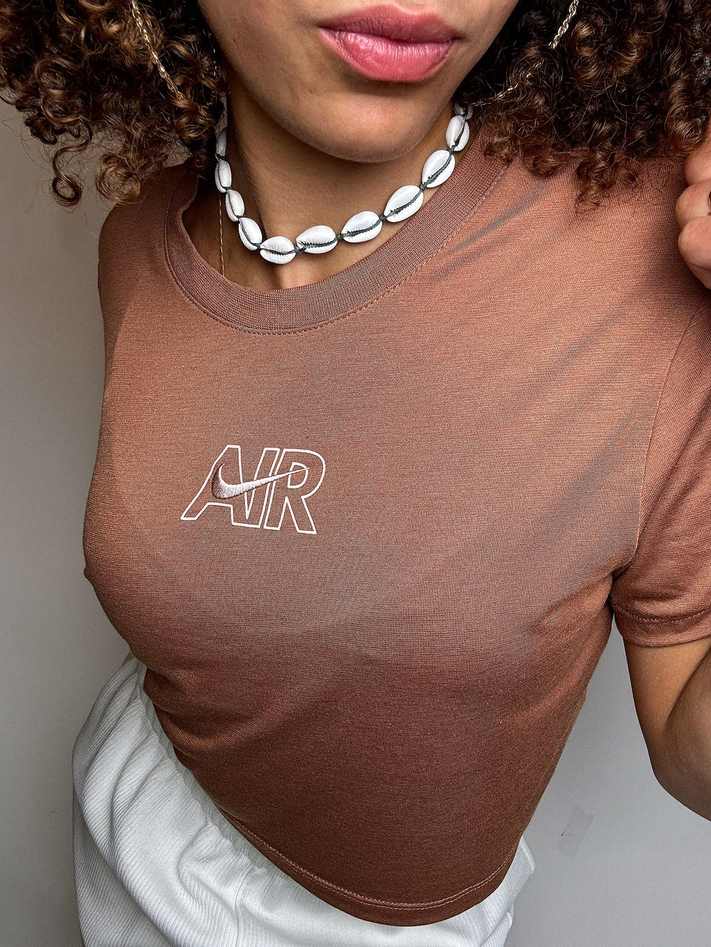 Top de sport camel NIKE M vintage