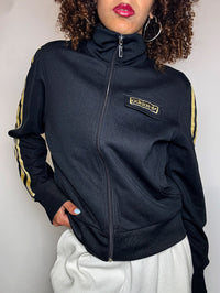 Jacket fittée noire ADIDAS L vintage