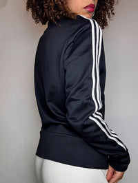 Jacket fittée noire ADIDAS L vintage