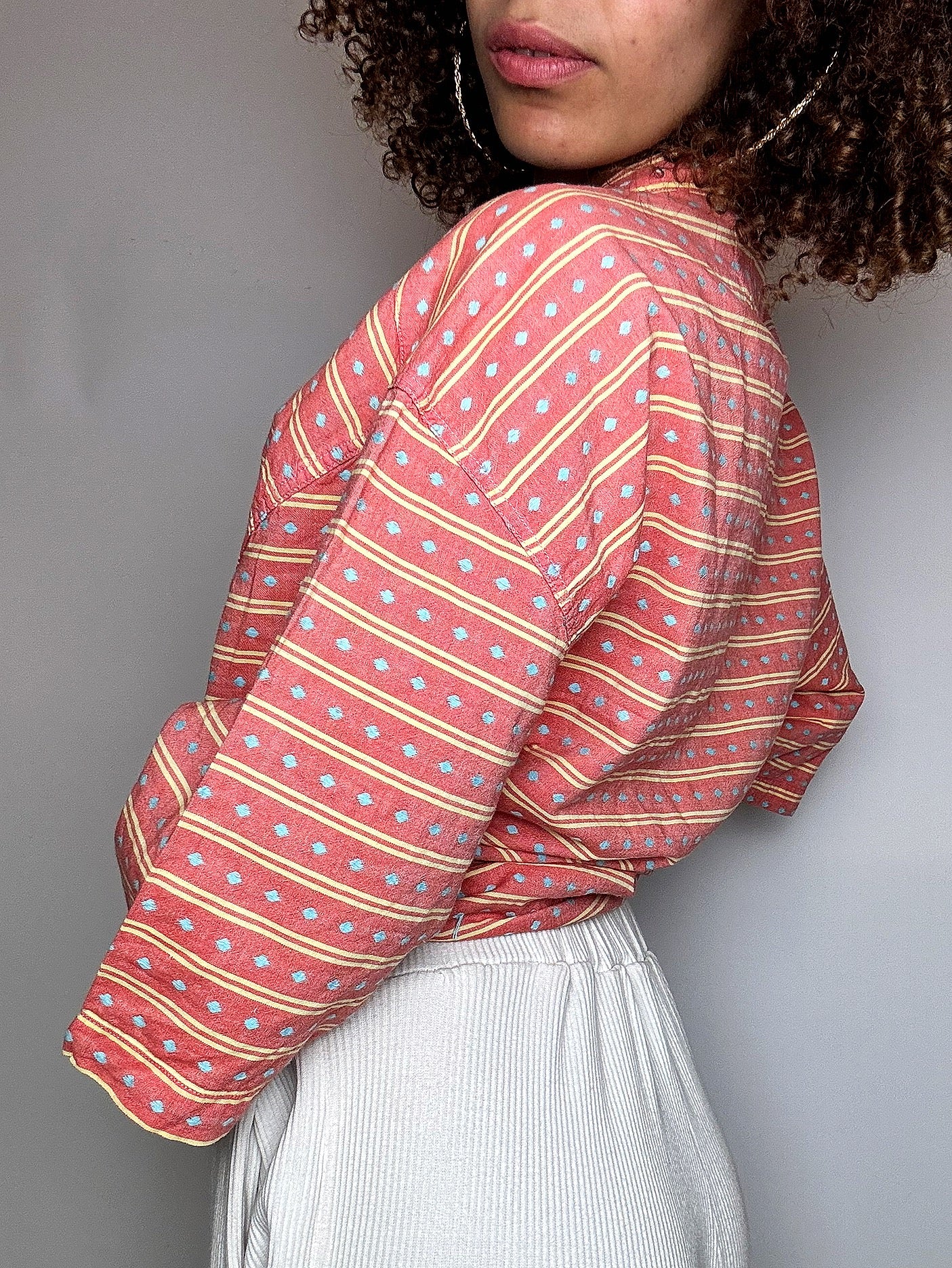Vintage REPLAY L rotes gemustertes Hemd 