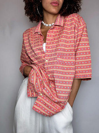 Chemise à motif rouge REPLAY L vintage