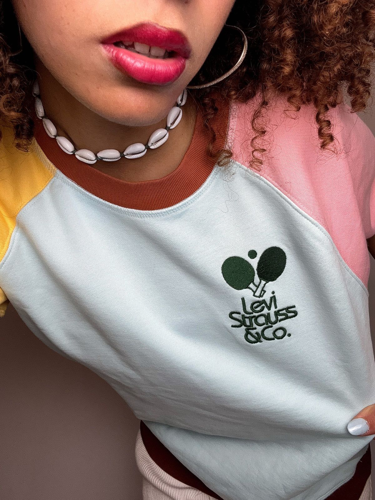 Sweat à col rond bloc couleur LEVI'S S vintage