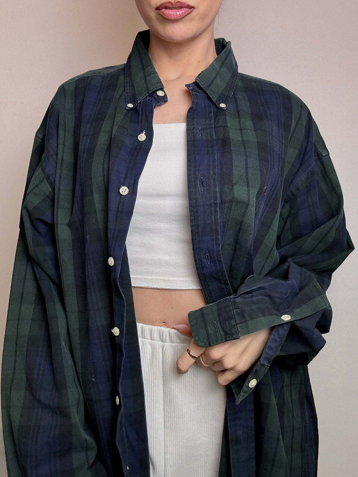 Chemise à carreaux oversize RALPH LAUREN XL vintage